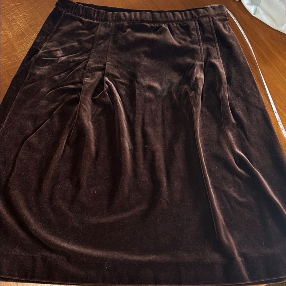 Brown Velvet Skirt
